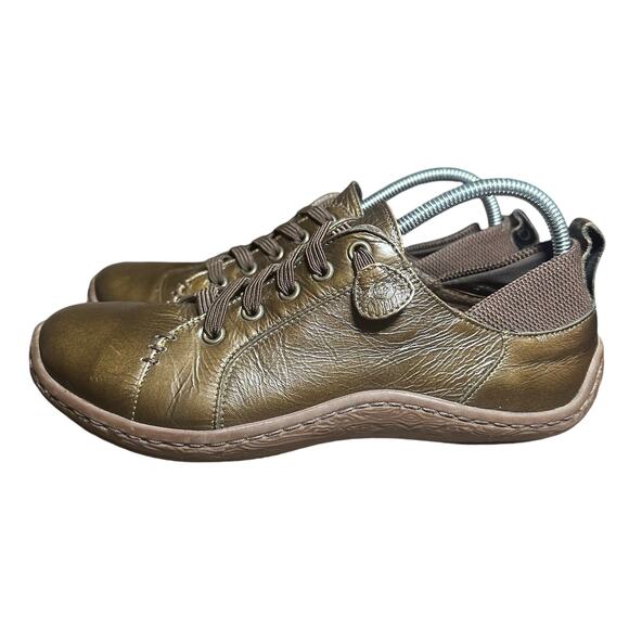 Born Althea bronze Leather Sneakers Sz 9 comfortable casual Whiskey Metallic - Picture 4 of 12